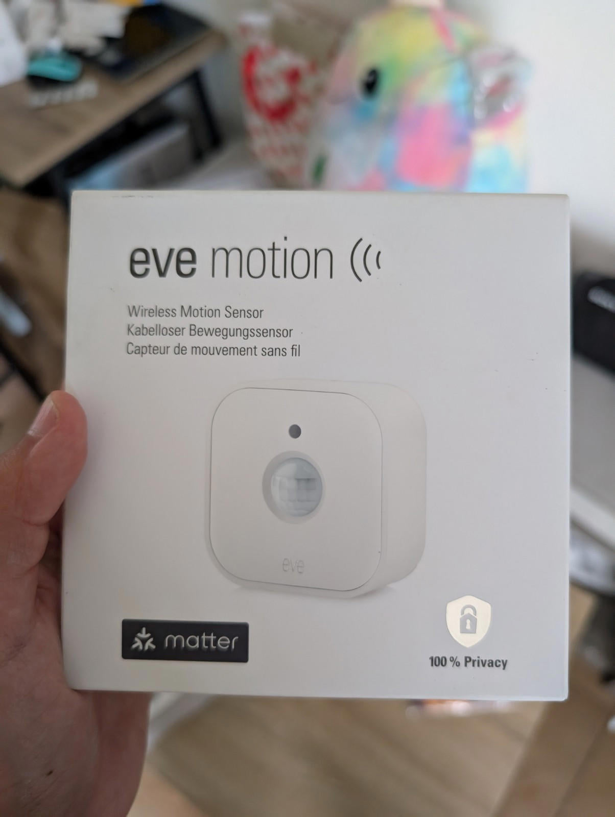 Eve Motion (Matter) - Smart Sensor with Light Sensor, IPX3 Water White