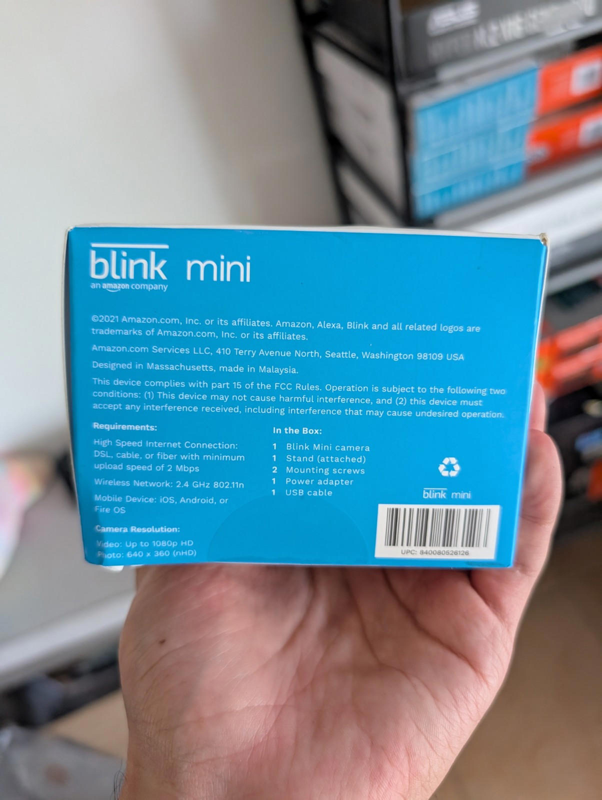 Blink Mini Indoor Plug-In Live HD Smart Security Camera (New in Box)